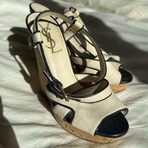YSL Cork Wedge heels 36.5